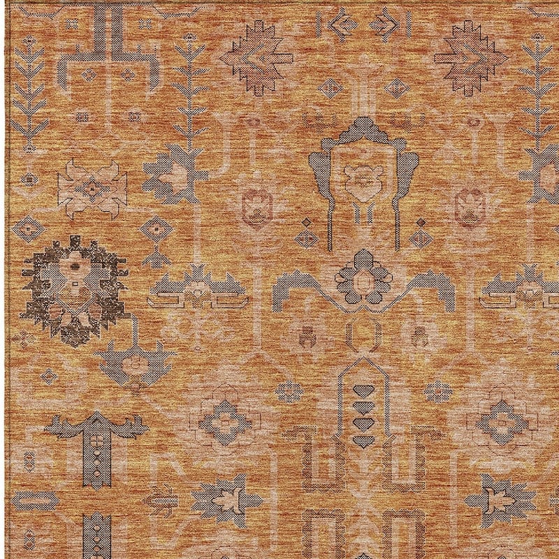 HomeRoots Oriental Traditional Rectangle Outdoor Rug