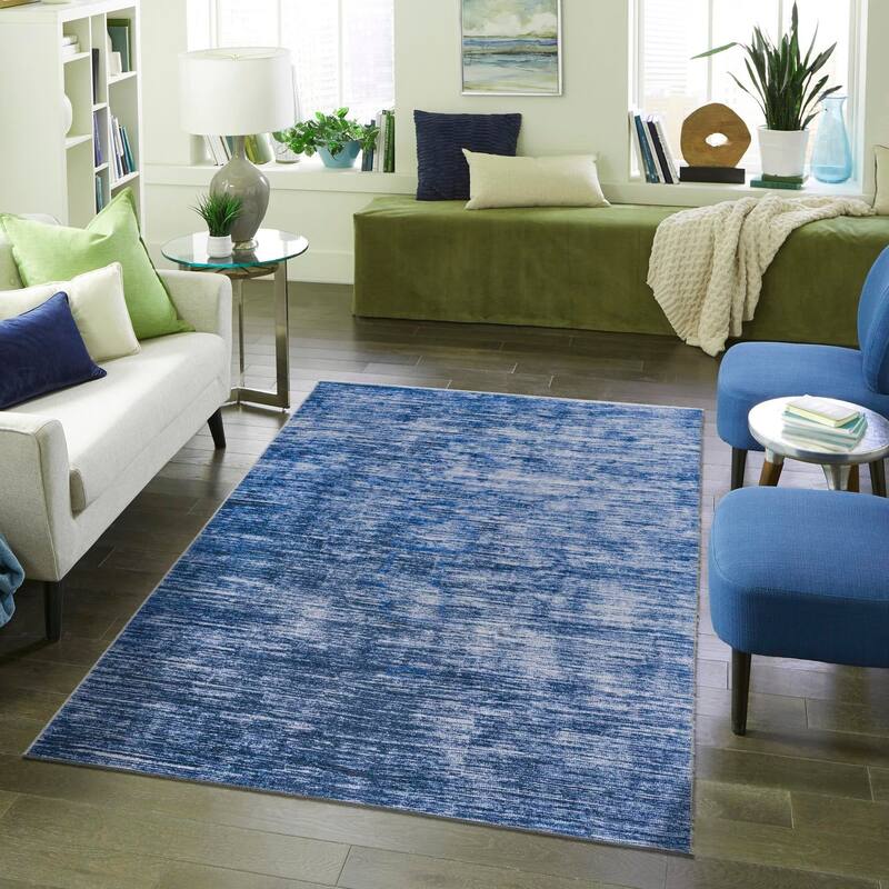 Contemporary Kayst Collection Area Rug - Blue - 7'6"x10'6"