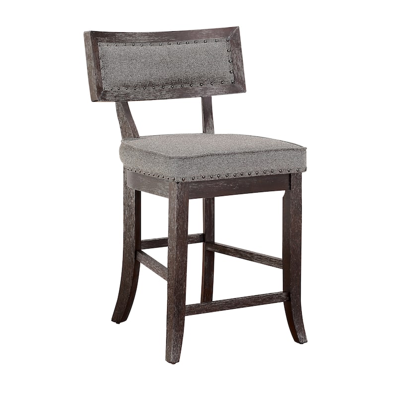 Amsonia Wood Expandable 5-Piece Counter Height Dining Set - Dark Cherry (Fabric Upholstery)