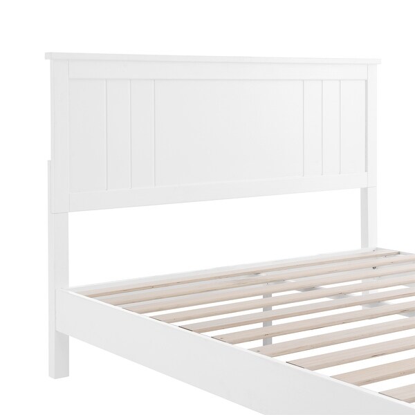 MUSEHOMEINC Mid-Century Modern Solid Wooden Platform Bed