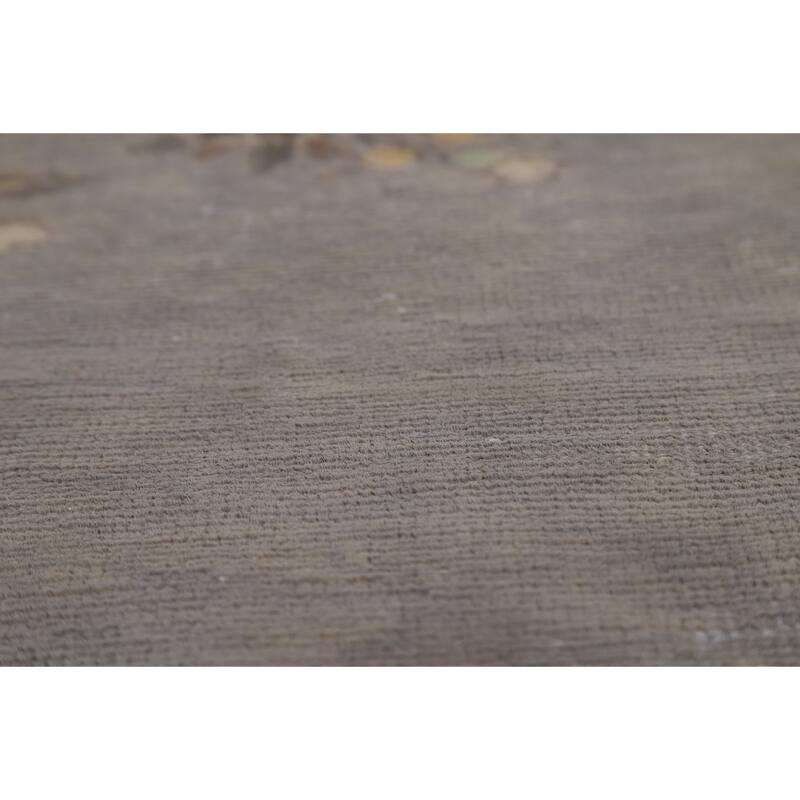 Gray Tabriz Persian Vintage Area Rug Handmade Wool Carpet - 8'0"x 11'4"
