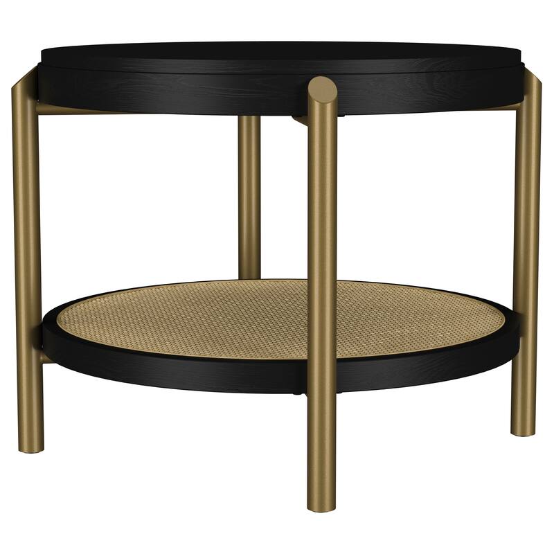 Benson Black Round End Table