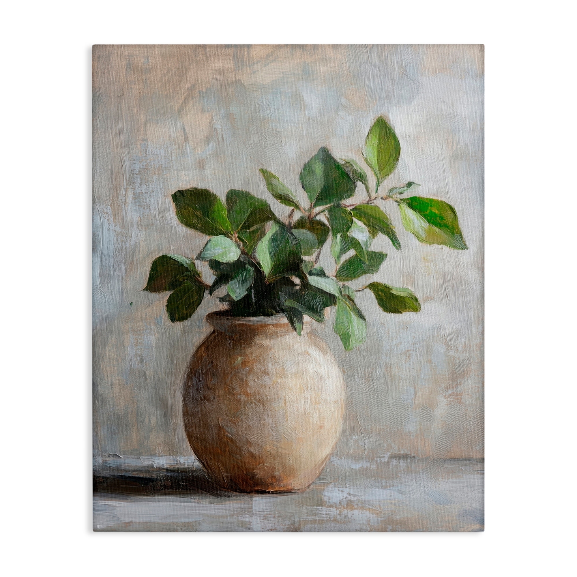 Stupell Potted Green House Plant Canvas Wall Art Design By Petal Prints Design