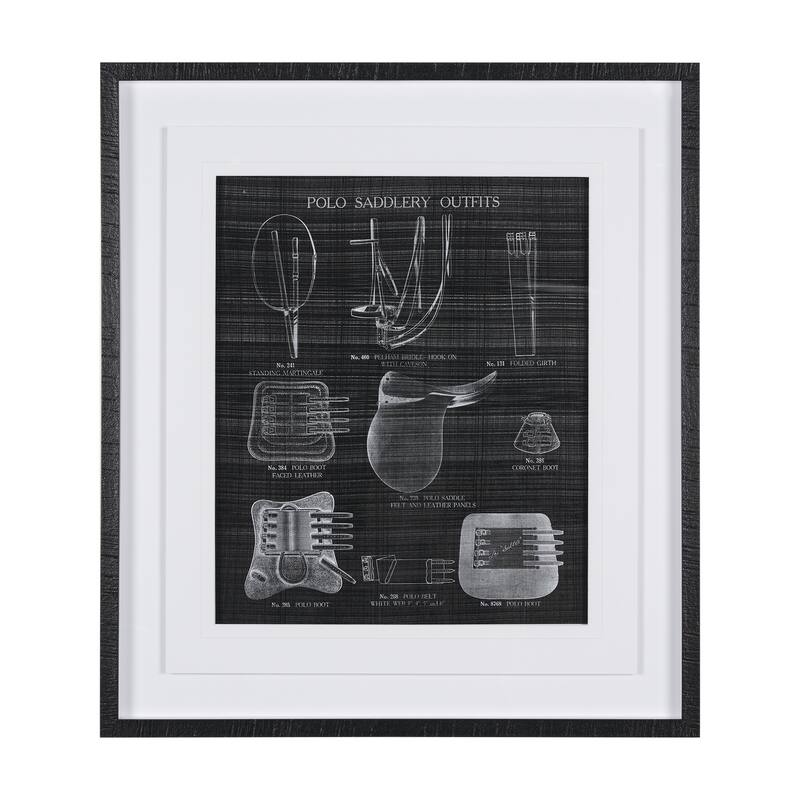 Equestrian Riding II BW Framed Art Print