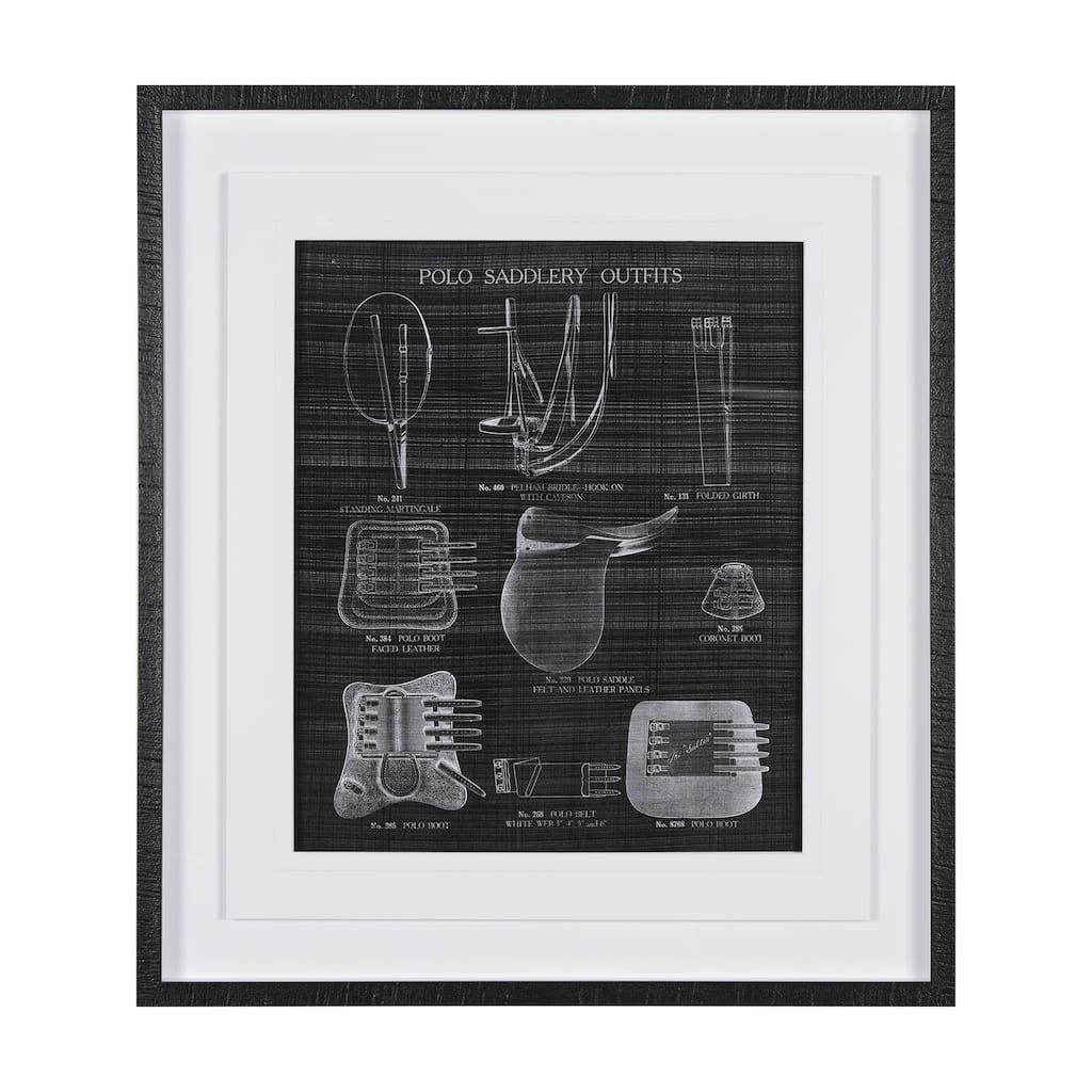 Equestrian Riding II BW Framed Art Print