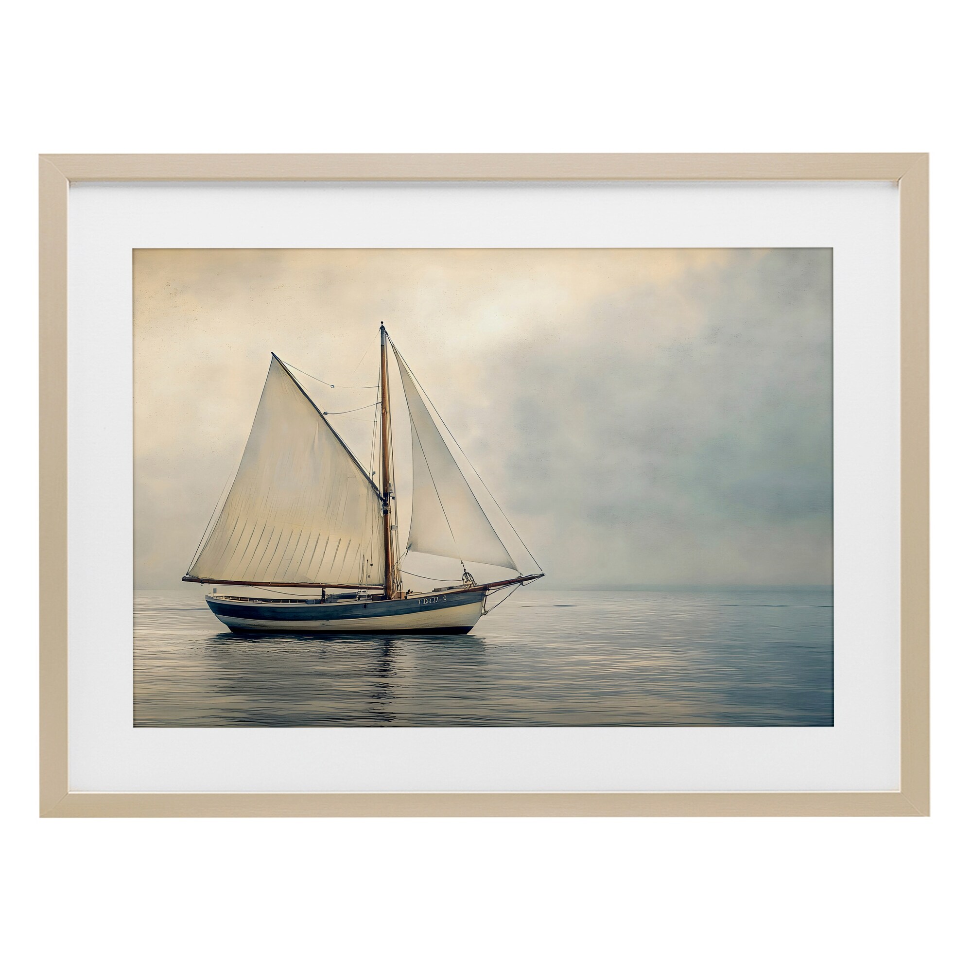 Stupell Calm Waters Sea Vessel Under Glass Framed Design By LSR Design Studio