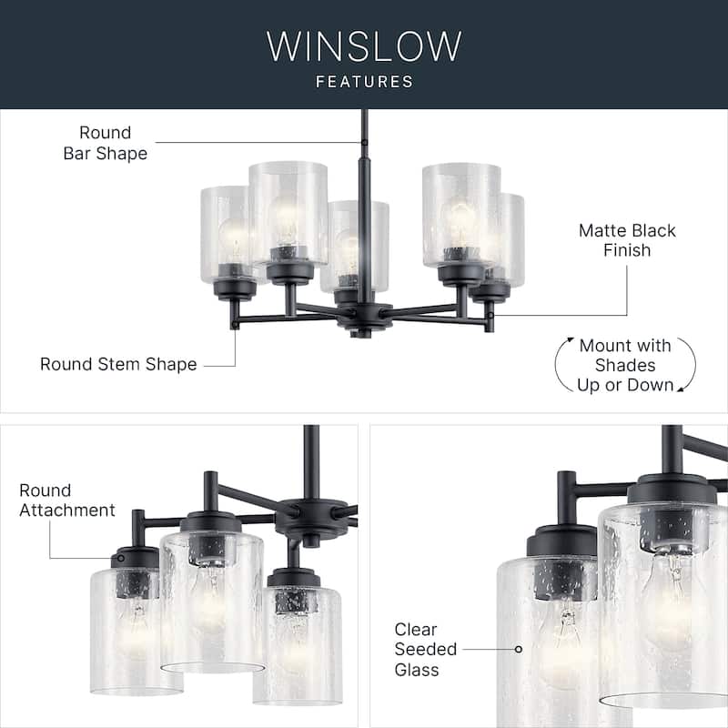 Kichler Lighting Winslow 5-light Black Chandelier