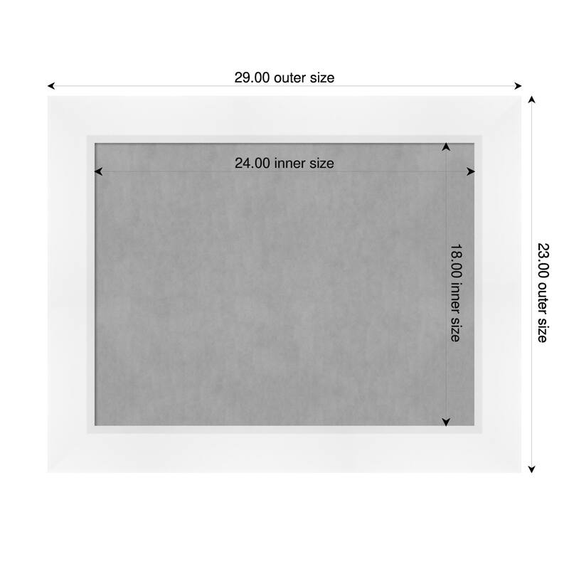 Amanti Art Sloped Black Framed - 29 x 23 in - Sloped White