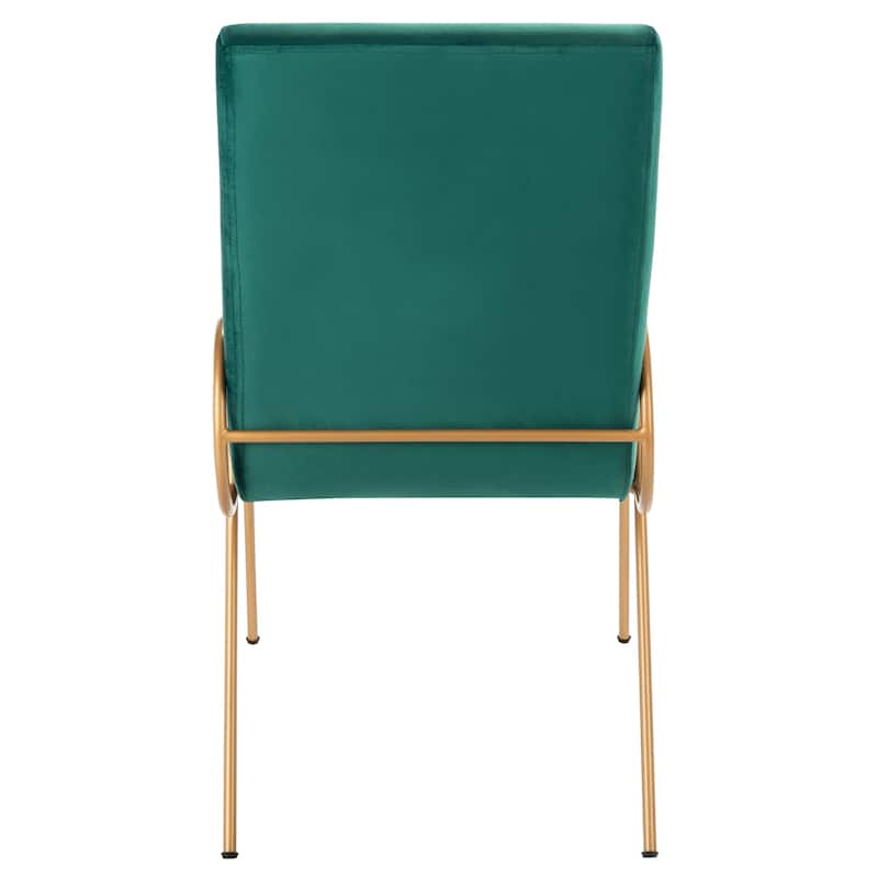 SAFAVIEH Fanlia Emerald/Gold Side Chair (Set of 2) - 18.8" W x 24.5" L x 34" H
