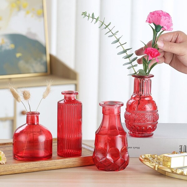 budd＆joey バオバブ Mini Glass Bud Vase Set, Home Decor, Wedding Decor, Party