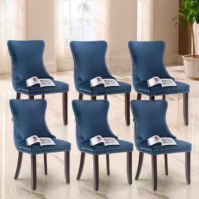 Upholstered Wing Back Dining Chair (Set of 6)
