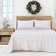 preview thumbnail 8 of 37, Linery & Co. Turkish Cotton Double-Brushed Christmas Flannel Bed Sheet Set Full - Candy Canes
