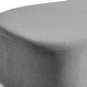 preview thumbnail 23 of 50, Leon 43" W Modern Oversized Chenille Triangular Cheese Ottoman