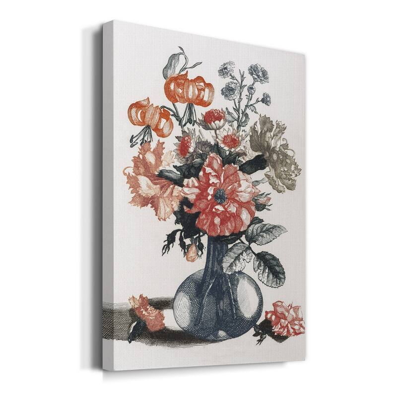 Flowers in a Vase Premium Gallery Wrapped Canvas - Ready to Hang