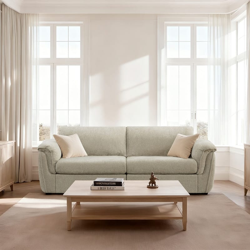 Spruce & Spring Modular Sectional Sofas with Optial Storage Console for Living Room - Taupe-2PC