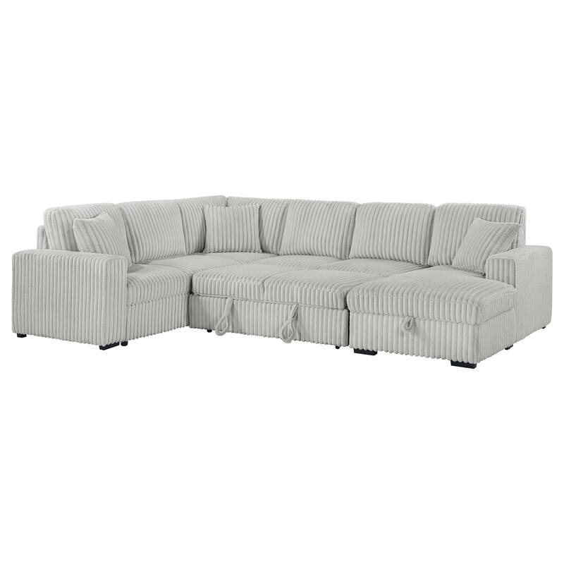Devonshire Sleeper Sectional Sofa Storage Chaise - 122.00'' x 96.75''-50.00'' x 39.25''