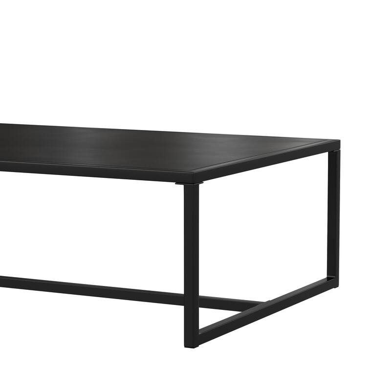 All-Weather Commercial Grade Indoor/Outdoor Steel Patio Coffee Table - 32"D x 45"W x 15"H