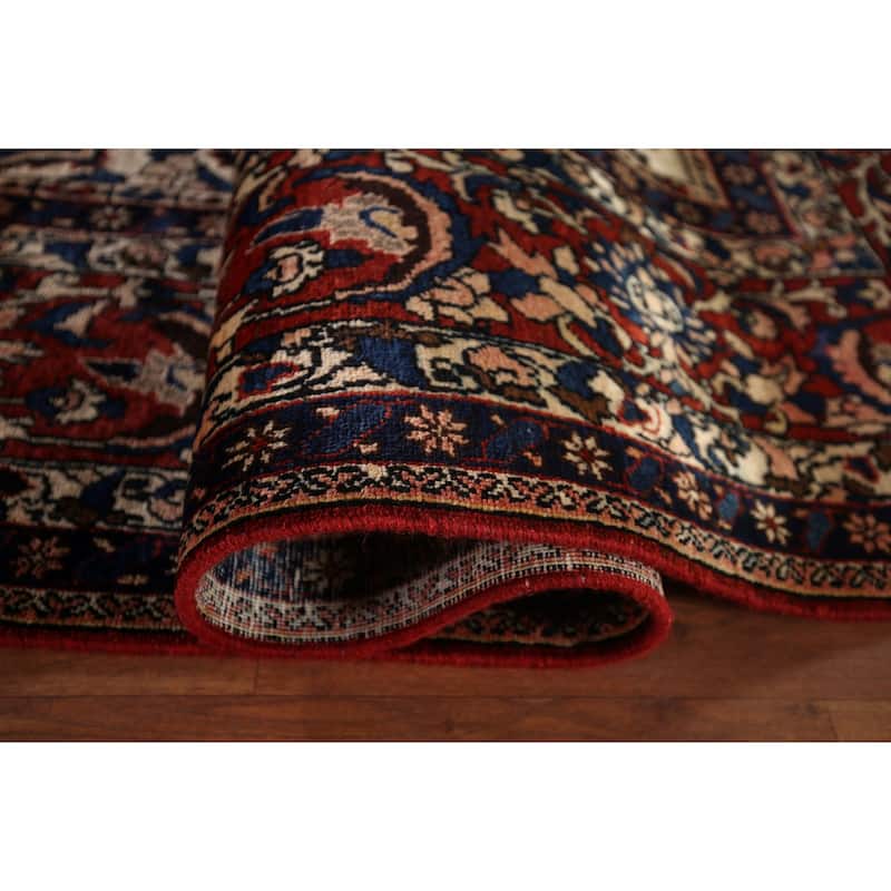 Rust Red Bakhtiari Persian Antique Area Rug Hand-Knotted Wool Carpet - 10'0"x 13'11"