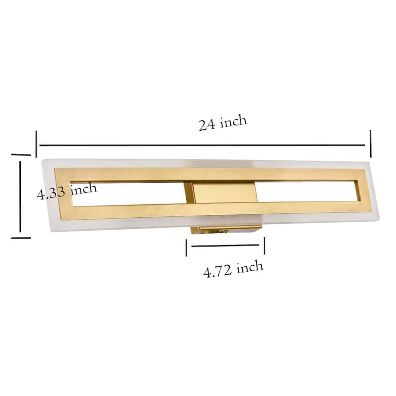 Manarola Modern LED Bathroom Vanity Light Brass Wall Sconce , Vanity Light