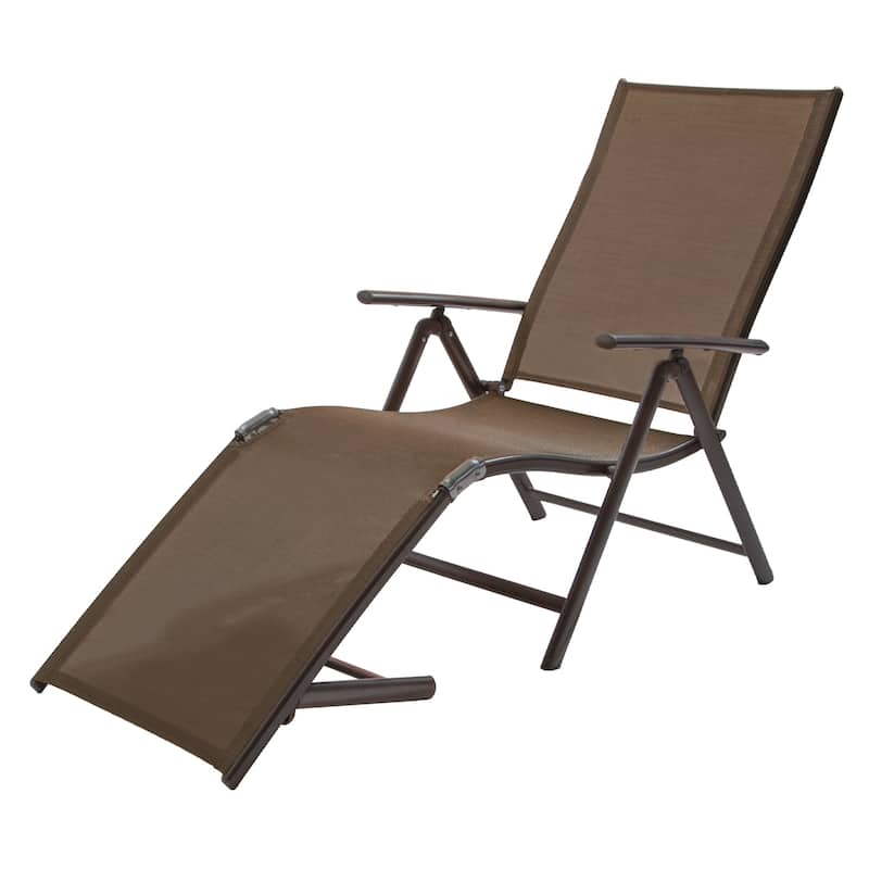 Pellebant Outdoor Folding Adjustable Aluminum Patio Chaise Lounge Chair