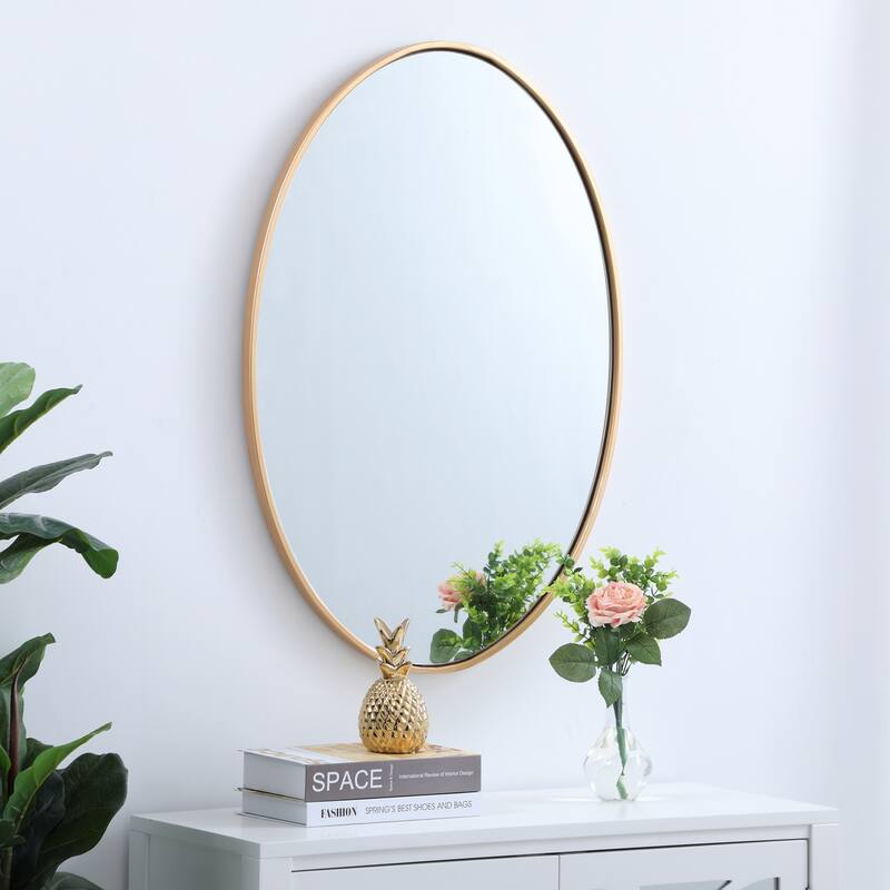 Carson Carrington Labbemala Metal Frame Oval Mirror