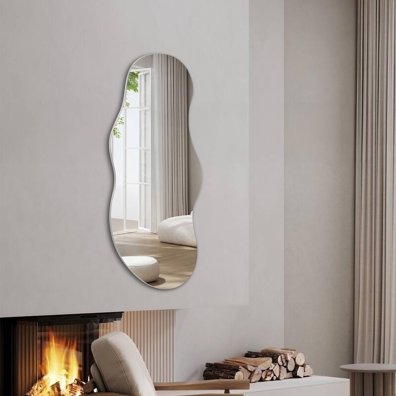 Decorative Irregular Cloud Mirror, Asymmetrical Mirror - 46X21 inches