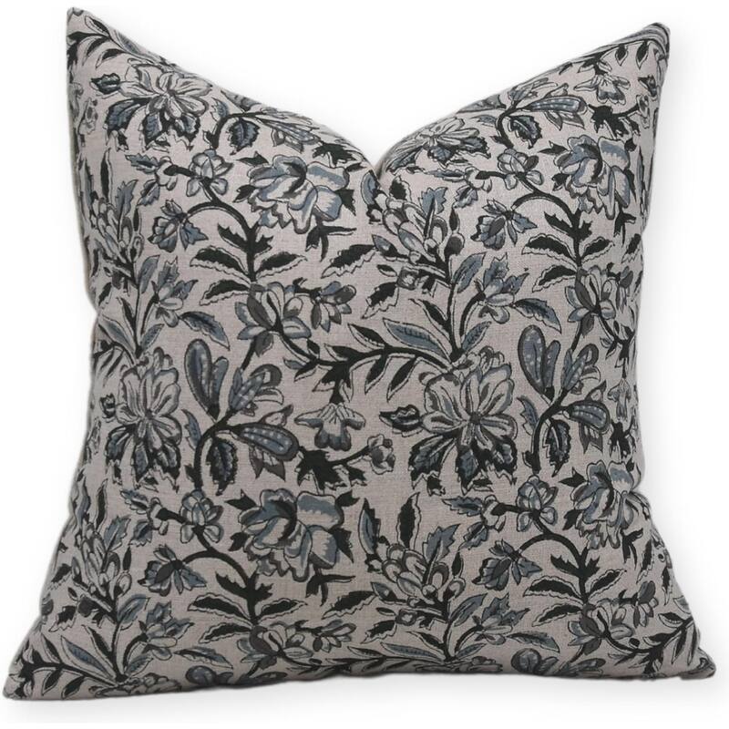 Fabdivine Linen Handmade Block print pillow Cover - Pillow Covers - 16" x 16"
