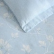 preview thumbnail 6 of 6, Laura Ashley Magnolia Grove Floral Reversible Breathable Cotton Comforter Set (Blue)