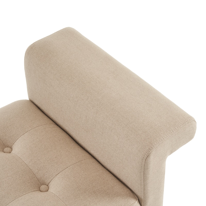 Christopher Knight Home - Evelyn Classic Beige Tufted Linen Ottoman Bench - 49" W x 18.75" D x 23" H