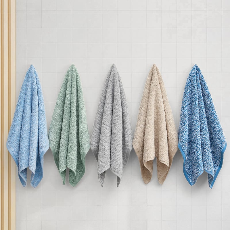 Lucky Brand Cotton Boucle Premium 6 Piece Bath Towel Set 2 Bath towels 2 Hand towels 2 Washcloths - 28"x54"/16"x26"/12"x12"