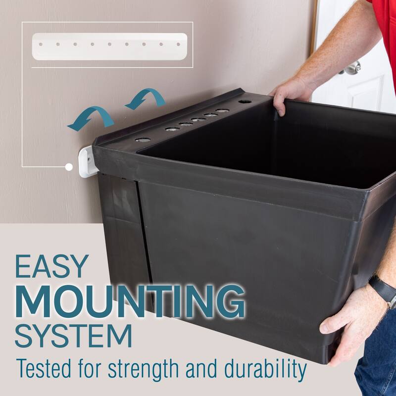 TEHILA 19-Gallon Wall-mounted Utility Sink 22.88 in. W with Drainage Kit