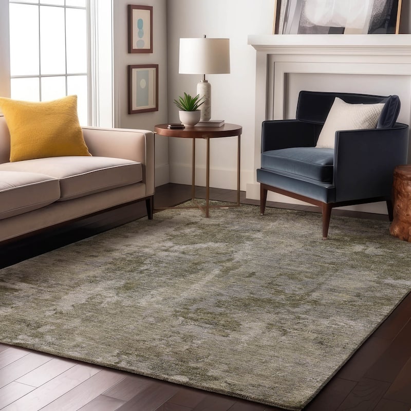 Premium Washable Super Soft Abstract Contemporary Mayfield Rug - Beige - 5' x 7' 6"