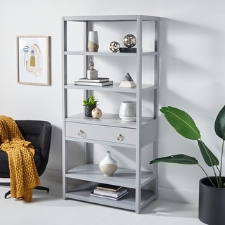 SAFAVIEH Johni 1-Drawer 5-Shelf Etagere Bookcase. - 32"W x 18"D x 70"H