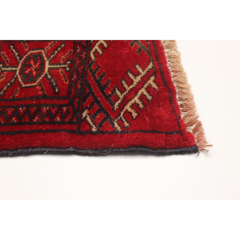 ECARPETGALLERY Hand-knotted Baluch Red Wool Rug - 4'7 x 5'10