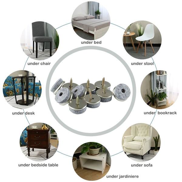 Shop Screw Felt Glider Furniture Leg Pads Diy Leg Feet Protectors