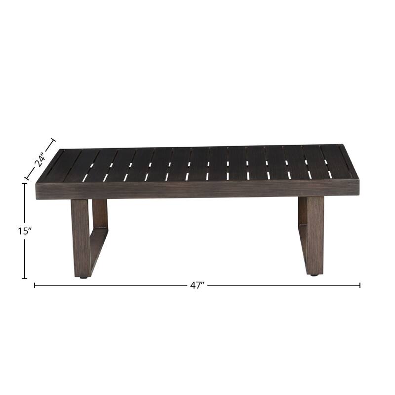 Watson Patio Cocktail Table, Dark Brown