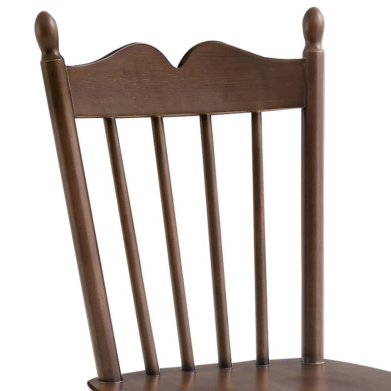 Set of 2 Farmhouse Wooden Kitchen Chairs - N/A