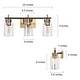 preview thumbnail 10 of 16, Modern Black Gold 2/3/4-Light Bathroom Vanity Lights Linear Wall Sconces for Powder Room