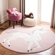 preview thumbnail 6 of 68, SAFAVIEH, Carousel Kids Mareke Unicorn Rug 3' Round - Pink/Ivory