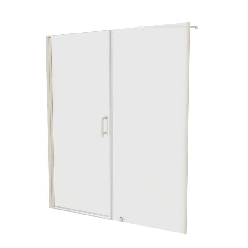 Alvana 60‘’×72'' Semi-Frameless Hinged Shower Door - Silver