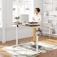 preview thumbnail 26 of 46, Futzca Height Adjustable Electric Standing Desk Sit Stand Computer Stand up Desk with Splice Board(White)