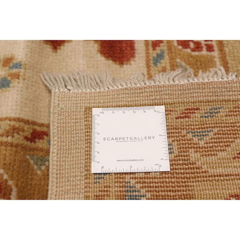 ECARPETGALLERY Hand-knotted Oushak Ivory Wool Rug - 8'8 x 13'5