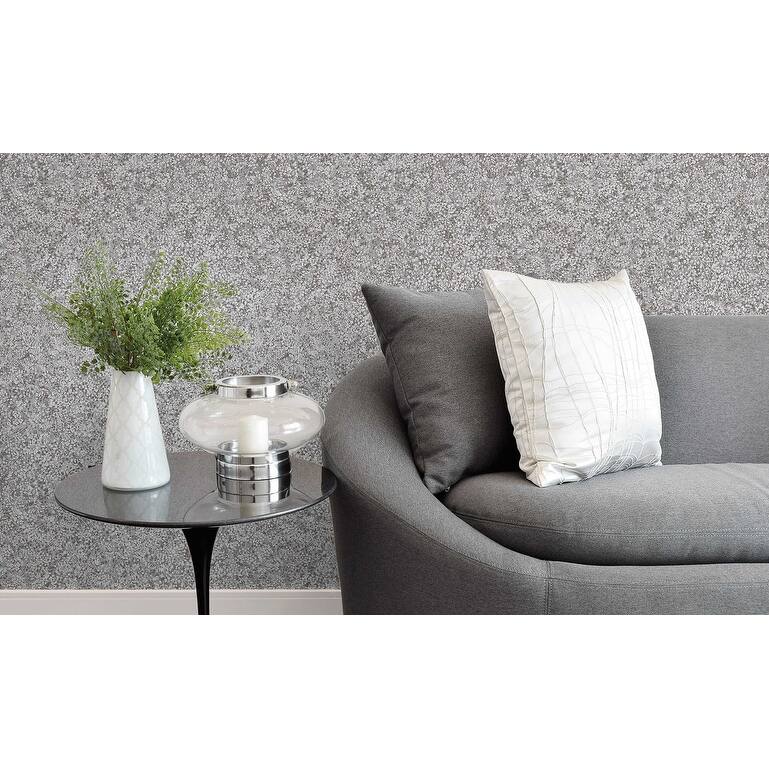 Decorline Dandi Grey Floral Wallpaper - 20.5in x 396in x 0.025in