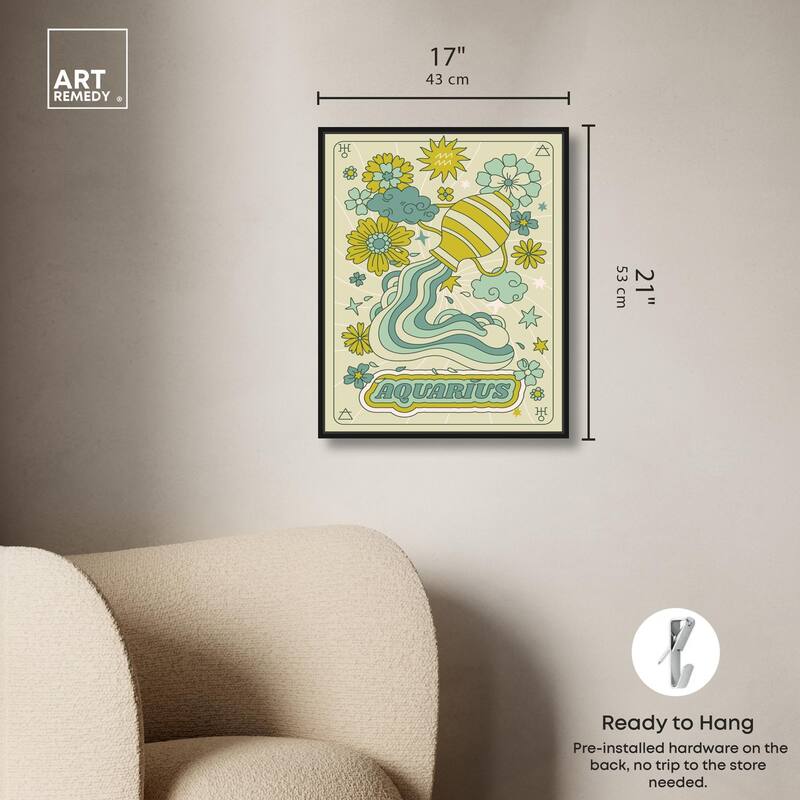 Aquarius Stars Card Canvas by Art Remedy