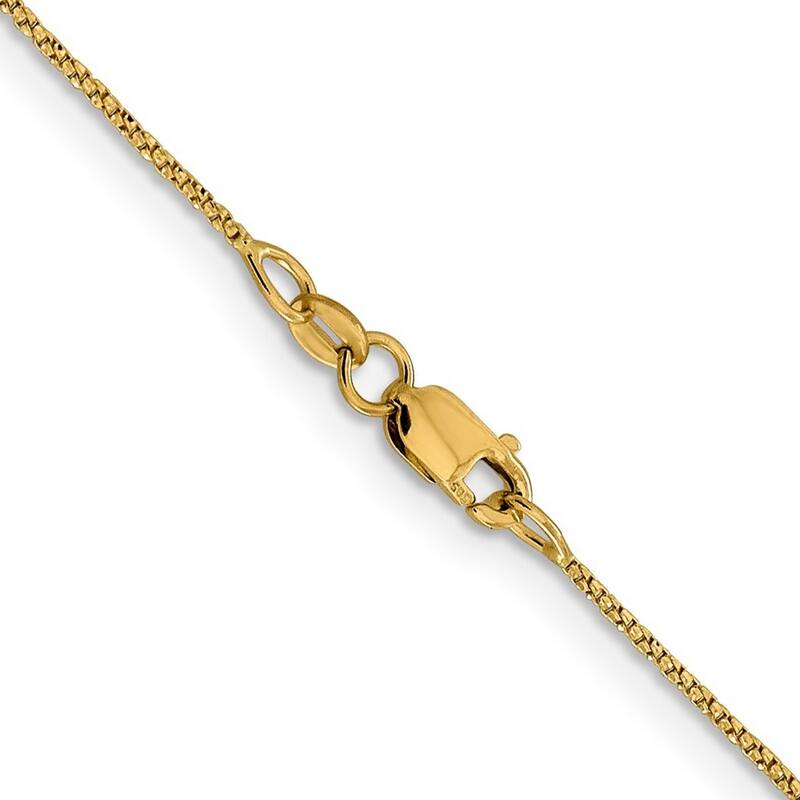 Curata 14k Yellow gold 1.0mm Diamond-Cut Twisted Box Chain Necklace Options: 16 18 20