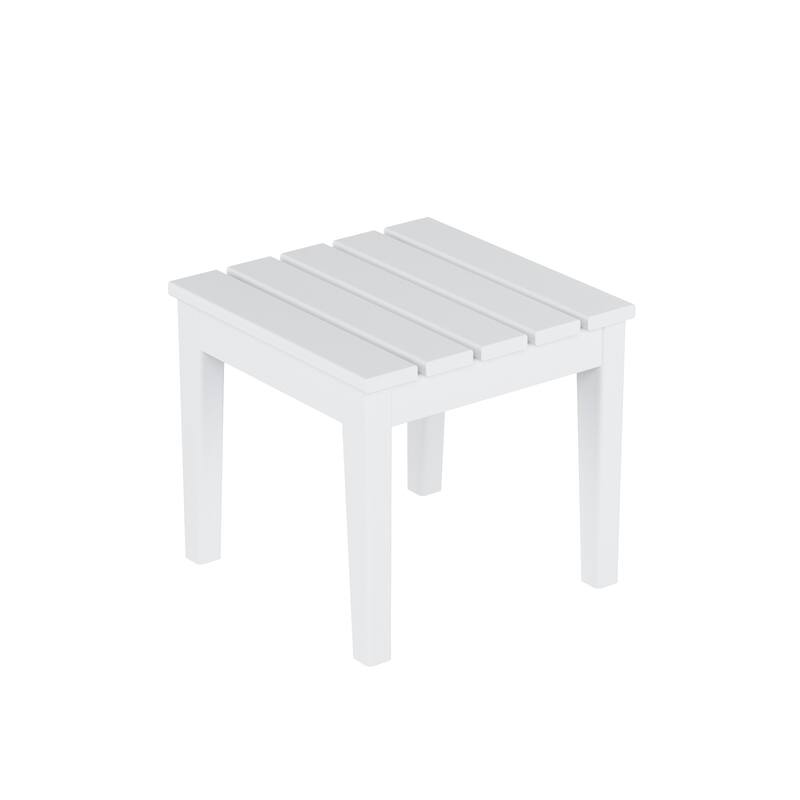 Shoreside Modern 12-Piece Folding Adirondack Chair With Ottoman And Side Table