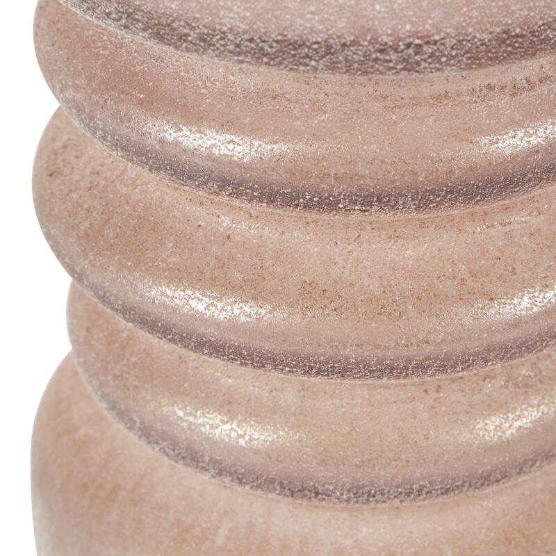 Glass Frosted Candle Holder - Set of 2 Pink - Roche River Decor