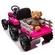 preview thumbnail 56 of 118, Luxury Electric Ride-On Tractor Toy for Children with Remote Control, Trailer, and LED Lights - 3-6 Years