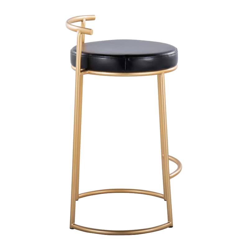 Silver Orchid Forrest Round Fixed-Height Counter Stool (Set of 2)