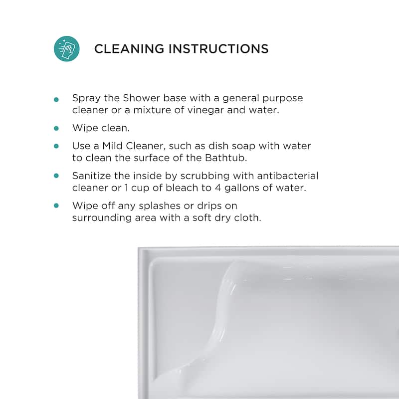 Fine Fixtures Single Threshold Acrylic Non-Slip Shower Base With Seat - 60 x 32